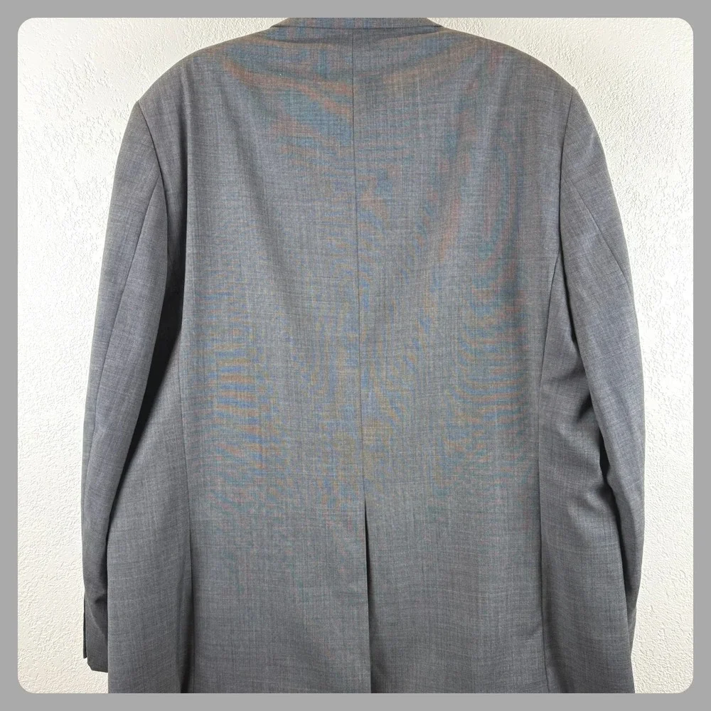 Lauren Ralph Lauren Blazer Sport Coat‎ Mens 48L Long Polyester Blend Gray Preppy